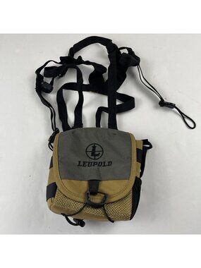 Leupold GO AFIELD Binocular Case Shadow Gray Tan Hiking Hunting Birds Watching